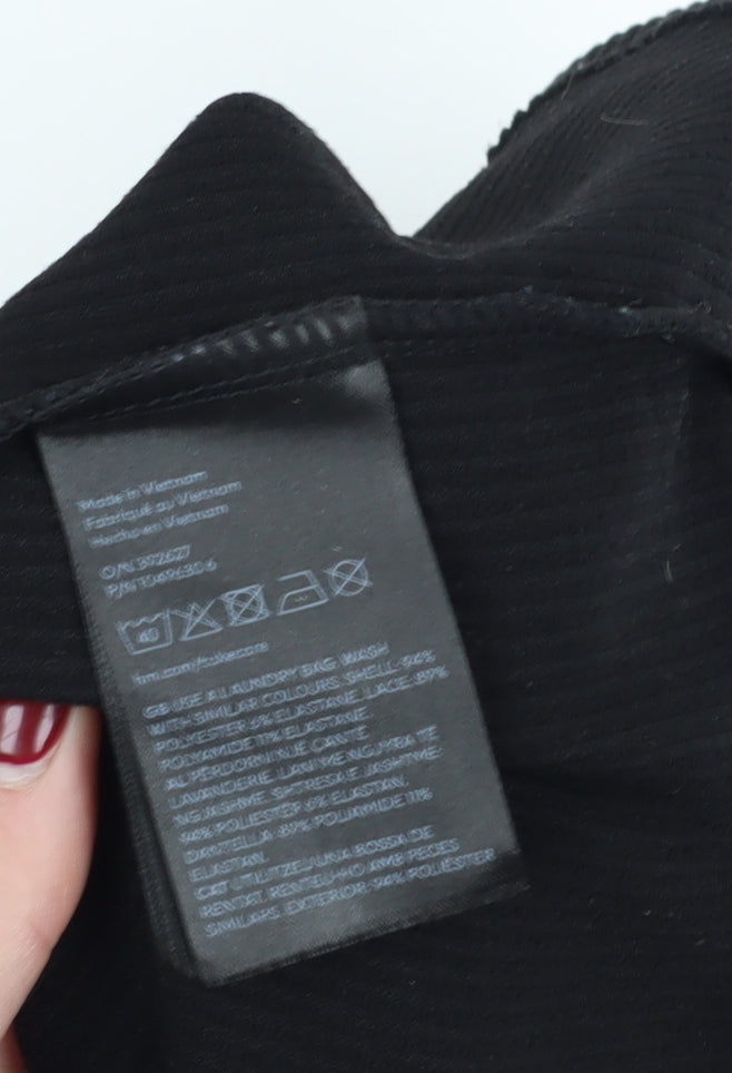 H&M Divided Women's Black XS Lace Slip Dress