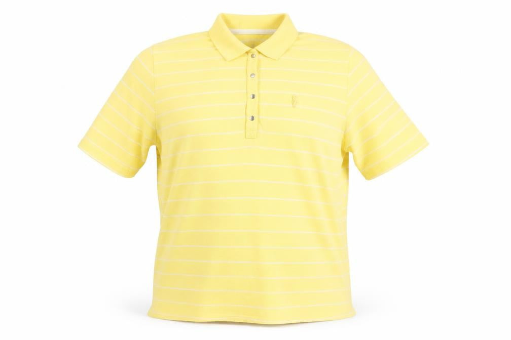 C&A Men's Yellow Striped Polo - Size L