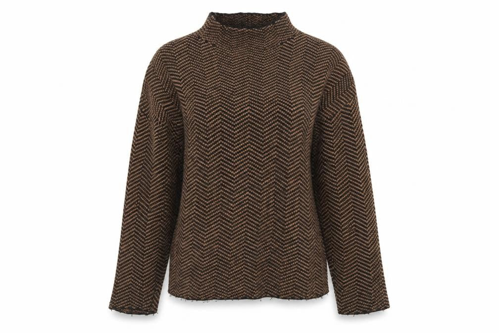 Front view of Kin Women's Brown High Neck jumper XS