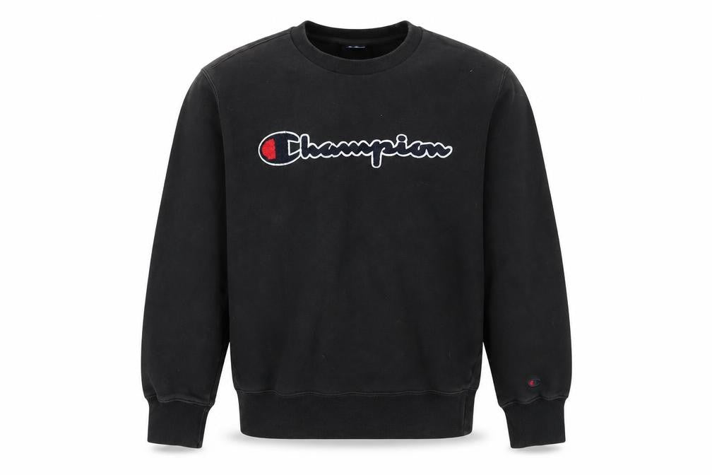 Mens UK M Regular Champion Black Pullover Sweatshirt