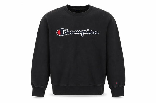 Mens UK M Regular Champion Black Pullover Sweatshirt