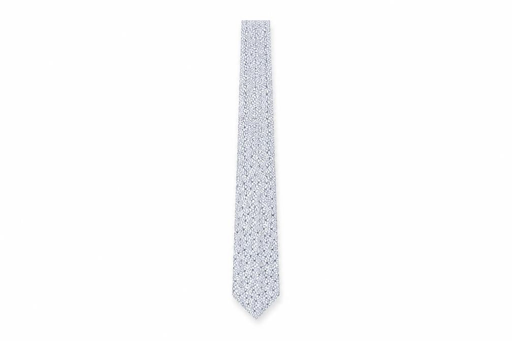 Marks and Spencer Men's White Floral Slim Tie One Size