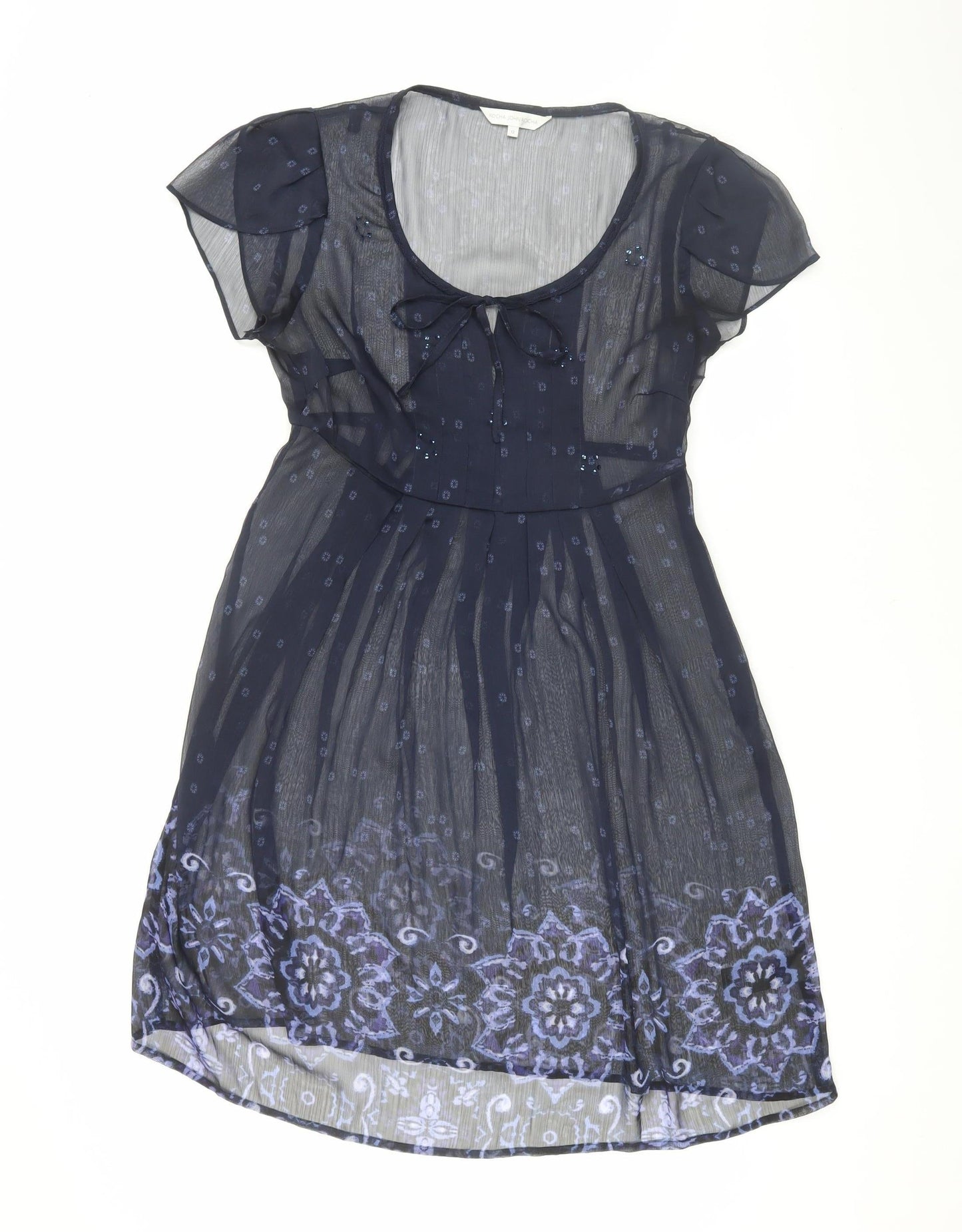 Rocha John Rocha Women's Blue A-Line Dress, Size 12