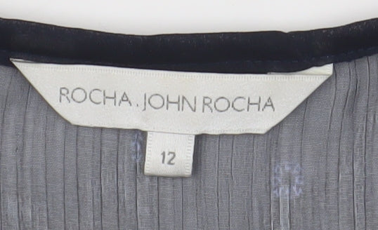 Rocha John Rocha Women's Blue A-Line Dress, Size 12