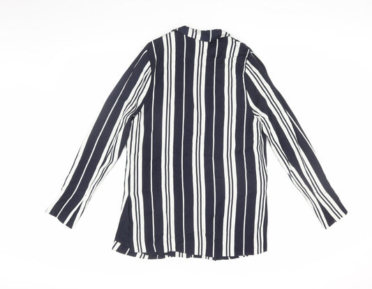 Next Women's Blue Striped Blazer, Size 10, Classic Style