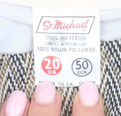 St Michael Women’s Herringbone Pencil Skirt, Size 20