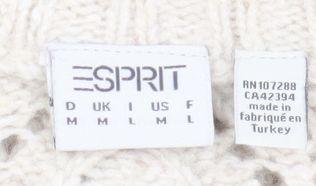 Esprit Women's Ivory Knit Pullover Jumper Size M