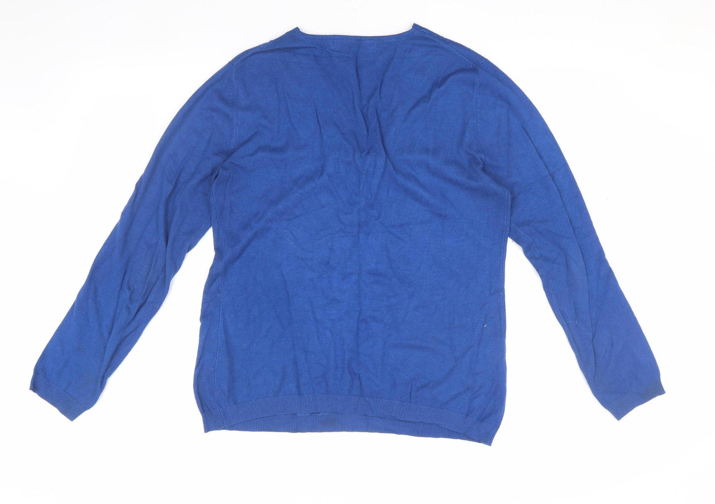 John Lewis Women's Blue V-Neck Pullover Jumper Size 12
