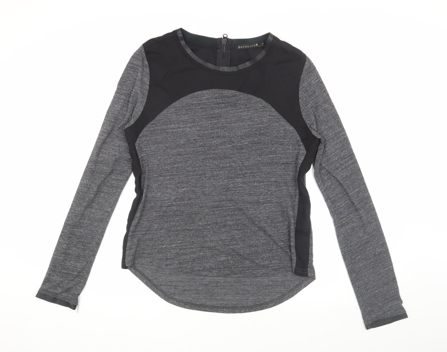 Berenice Women's Grey Long Sleeve Crew Neck T-Shirt