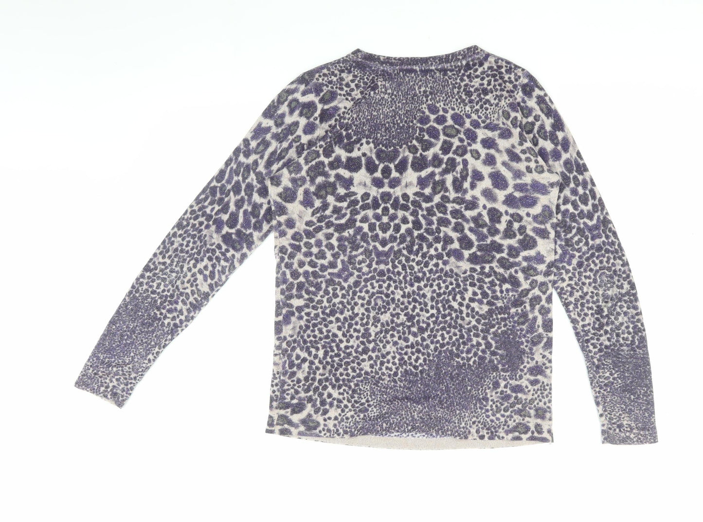 Next Women’s Purple Animal Print Blouse Size 10