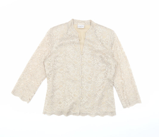 Eastex Women's Beige Lace Blouse Size 10