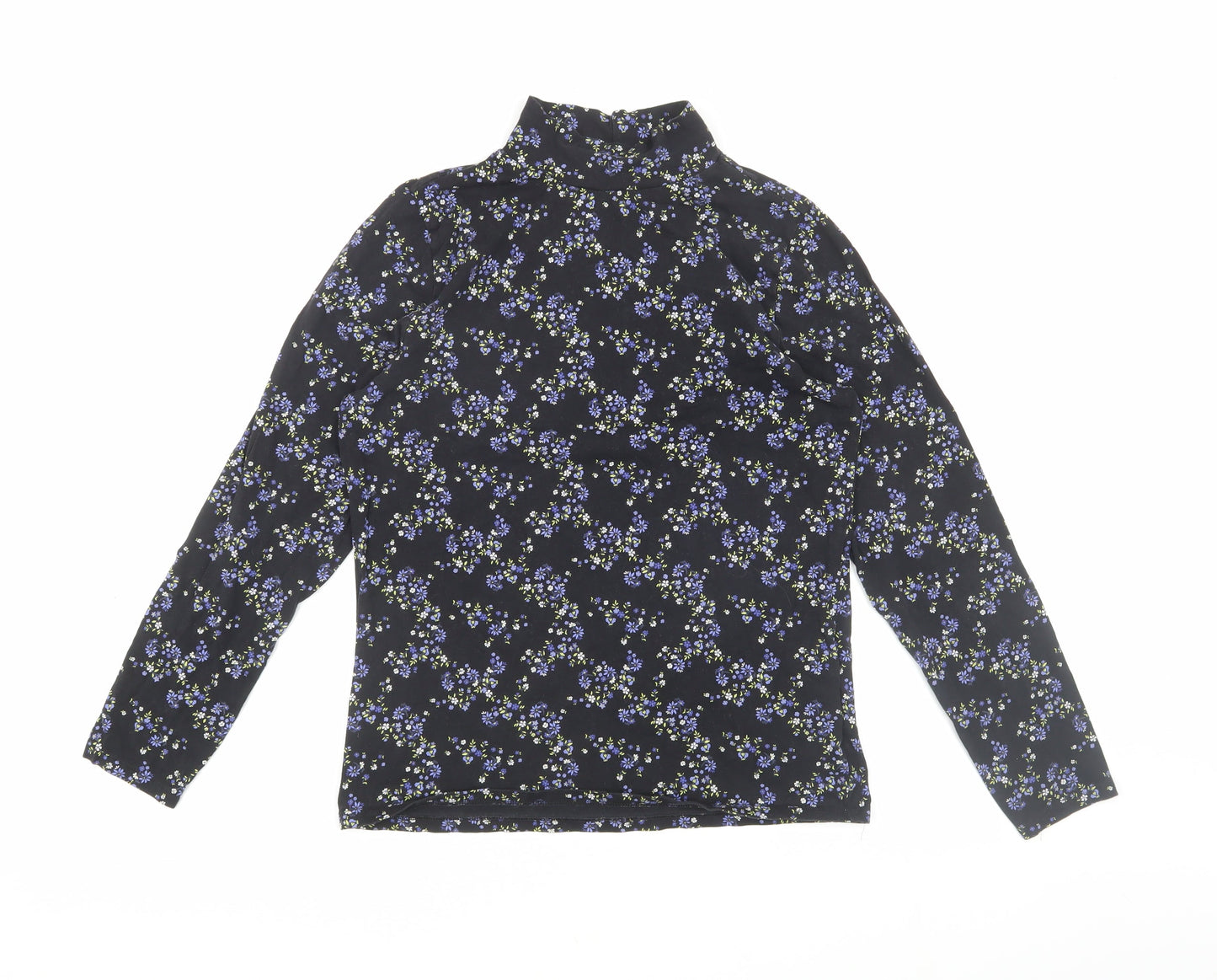 Marks and Spencer Womens Black Floral Jersey Top