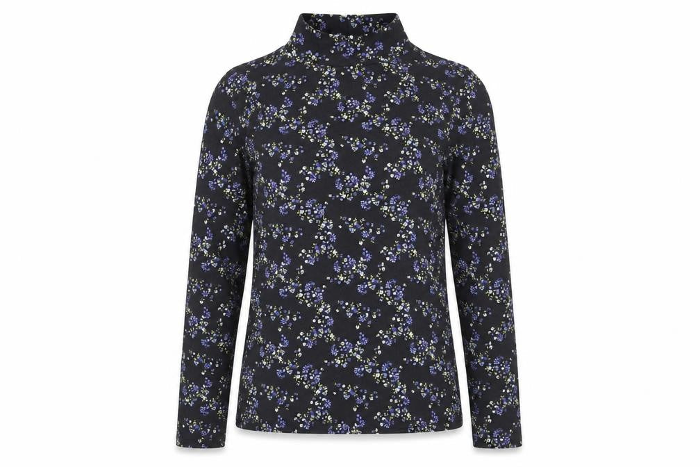 Marks and Spencer Womens Black Floral Jersey Top