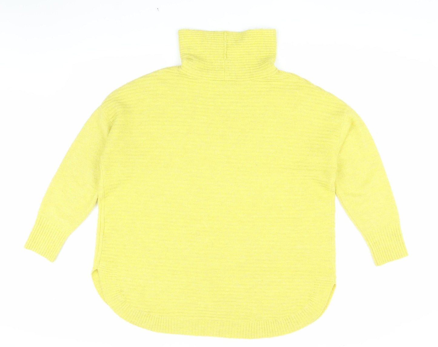 Wallis Women's Yellow Roll Neck Pullover Jumper L