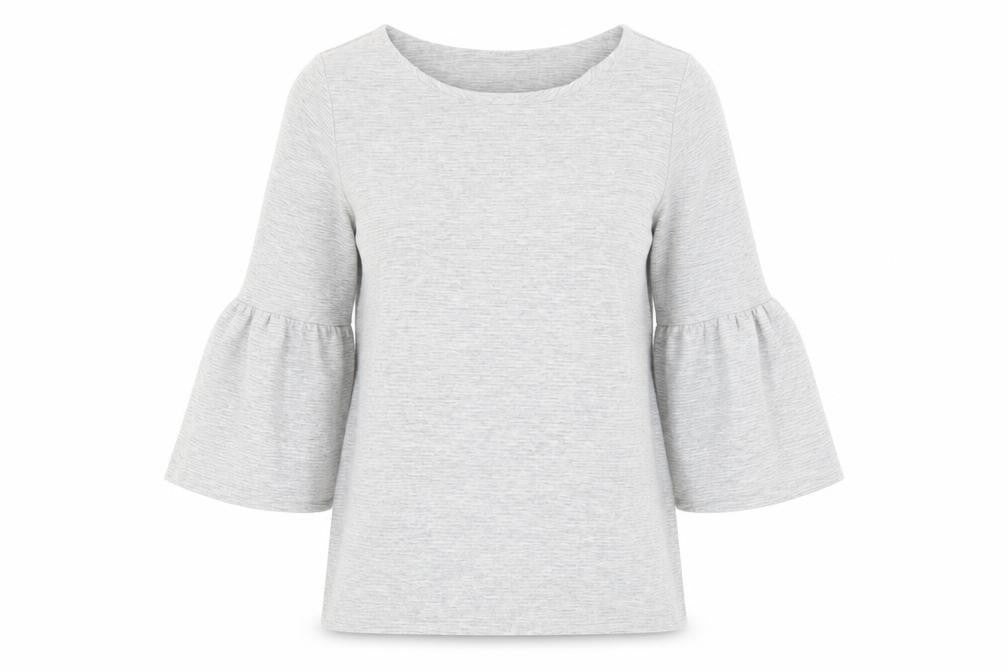 Womens UK Size S French Connection Grey Viscose Blend Blouse