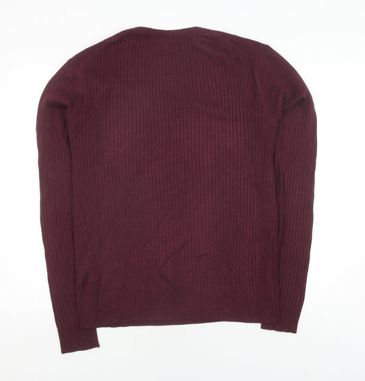 Clayton Men’s Red 2XL Crew Neck Pullover Jumper