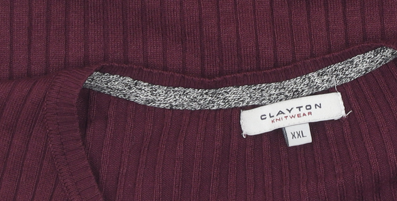 Clayton Men’s Red 2XL Crew Neck Pullover Jumper