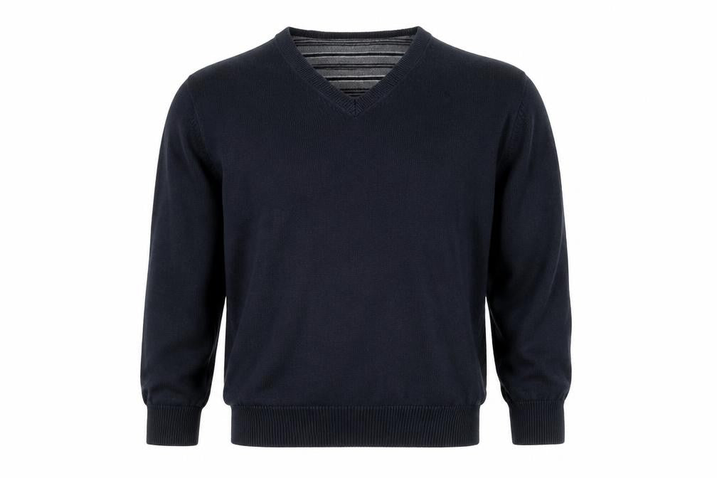 Marks and Spencer Men's Blue V-Neck Pullover Jumper M