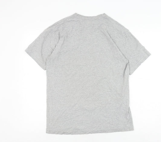 Alstyle Men's Grey Graphic Print T-Shirt M