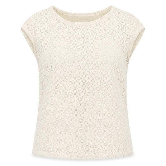 Womens UK Size 8 Boden Ivory Cotton Blend Blouse