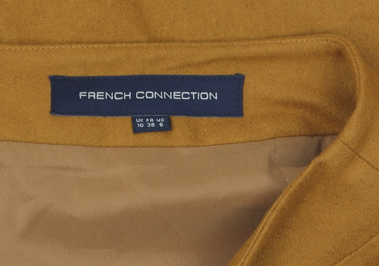French Connection Brown Wool Blend Pencil Skirt Size 10