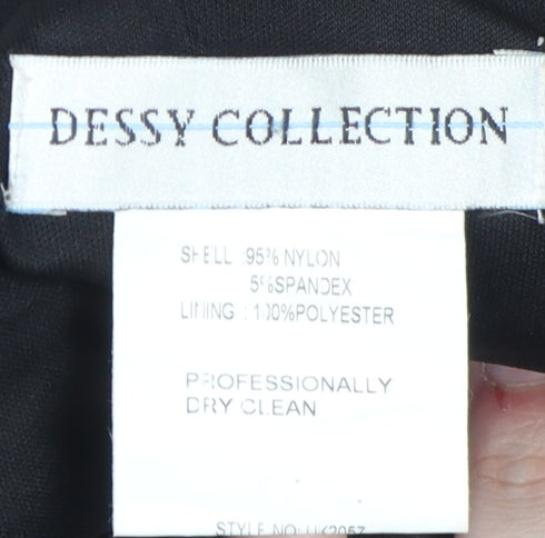Dessy Collection Women's Black A-Line Dress Size 8