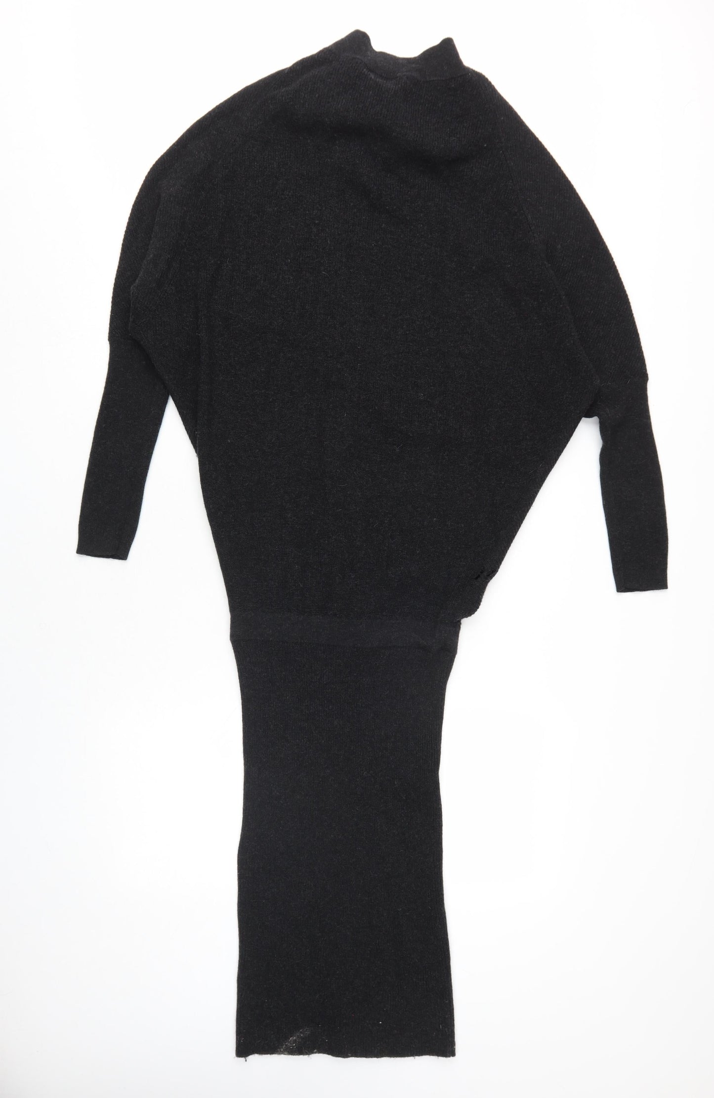 AllSaints Women's Black Midi Knit Bodycon Dress