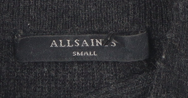 AllSaints Women's Black Midi Knit Bodycon Dress