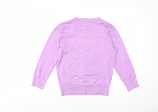 DKNY Women's Purple Cardigan, Long Sleeve, Size S