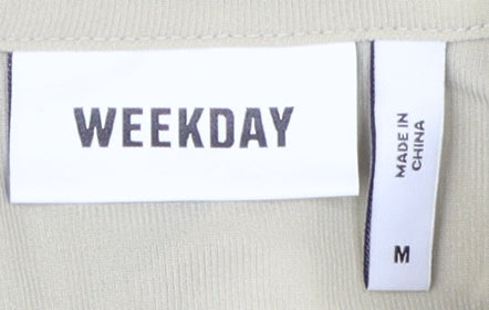 Weekday Beige Unisex Long Sleeve Zip Button-Up M