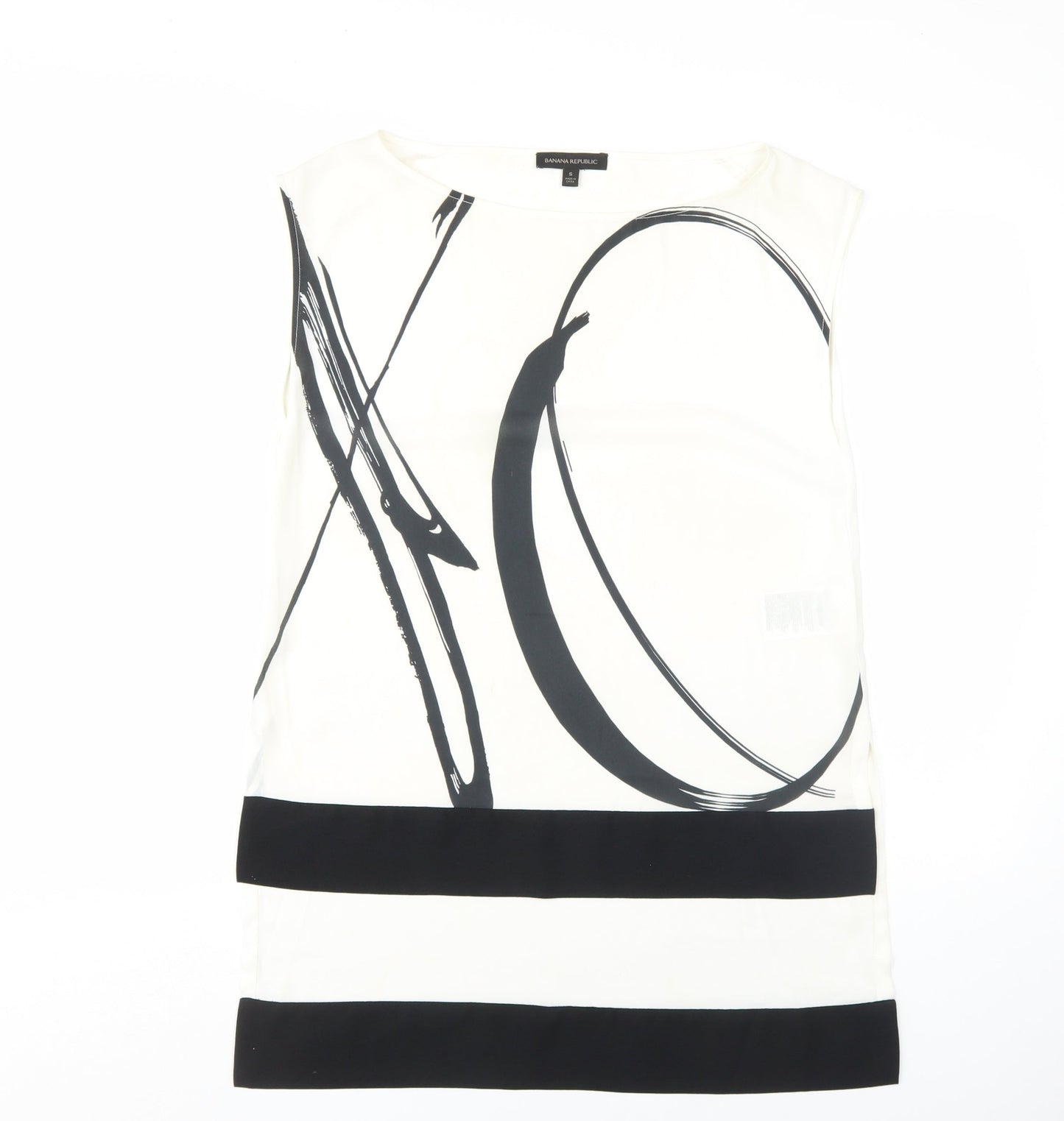Banana Republic Women’s Black & White Sleeveless Blouse