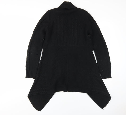 Jane Norman Women's Black Cable-Knit Cardigan Size 12