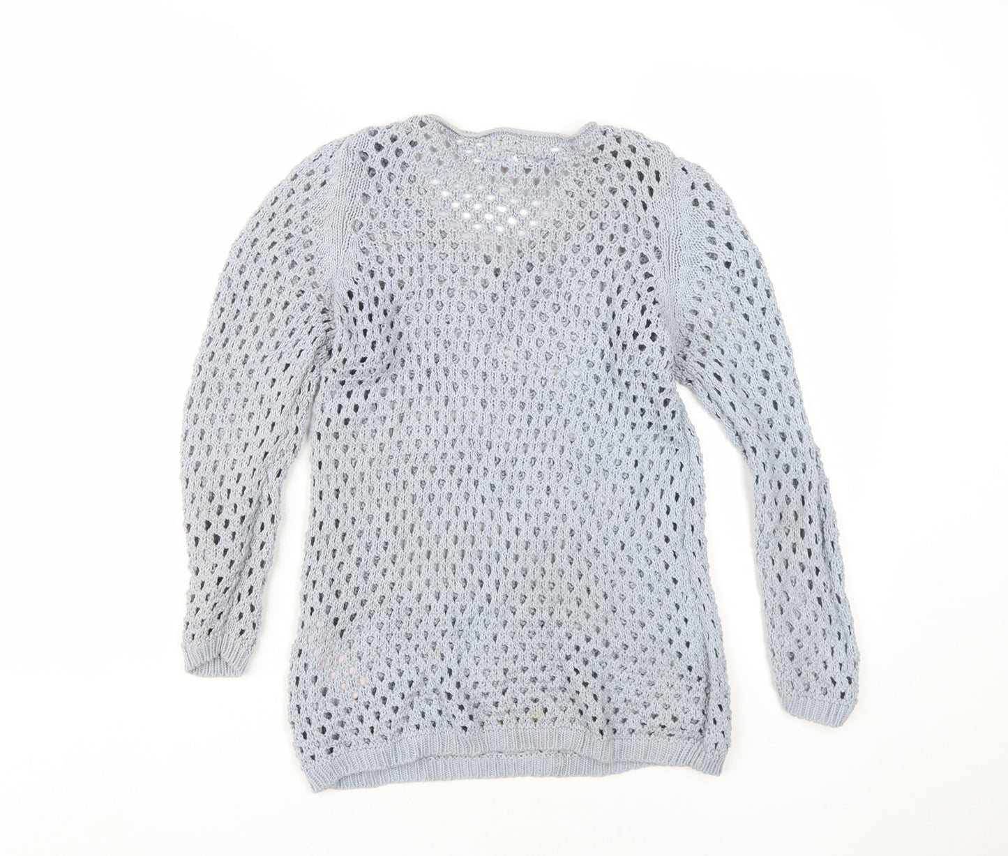 New Look Women's Blue V-Neck Knit Pullover Jumper Size 8