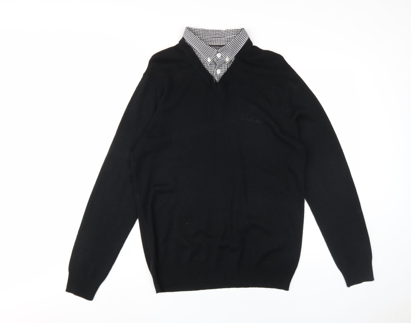 Pierre Cardin Men's Black Pullover Jumper Size L