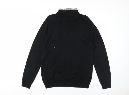 Pierre Cardin Men's Black Pullover Jumper Size L