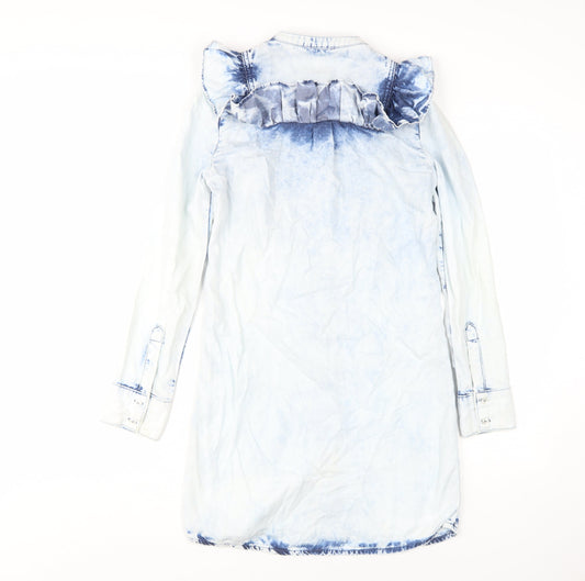 Karen Millen Women's Blue Shirt Dress Size 6