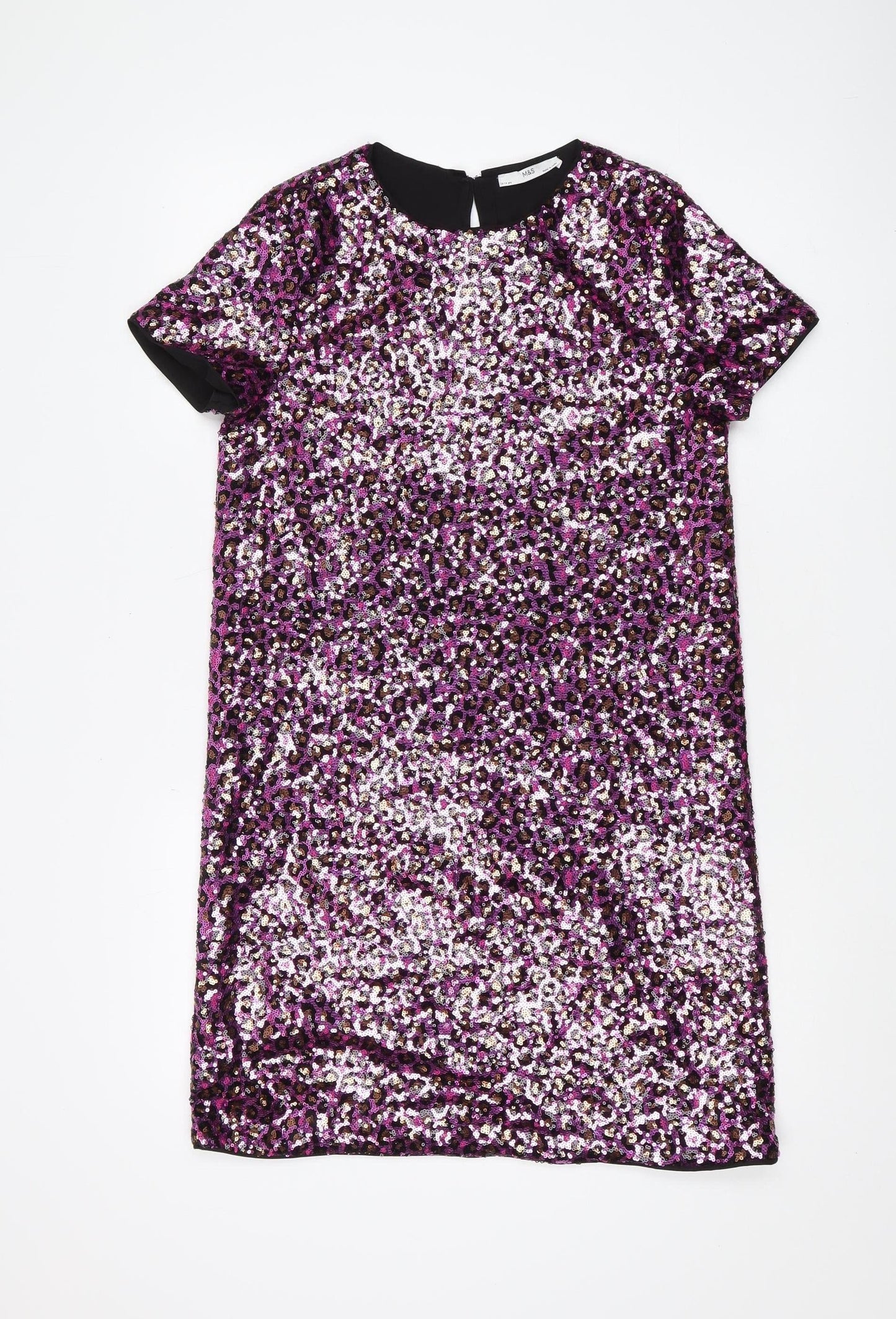 Marks and Spencer Girls Purple Sequin Party Dress
