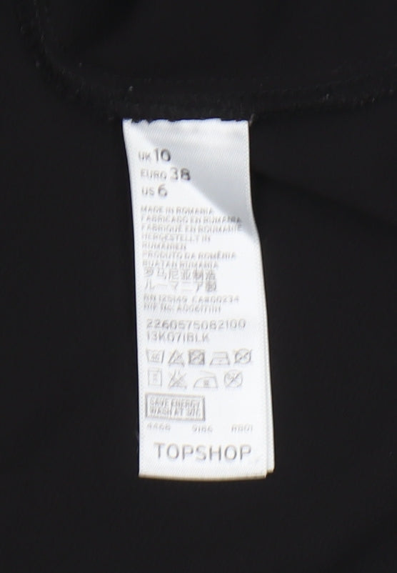 Topshop Black Women's Sleeveless Blouse Size 10