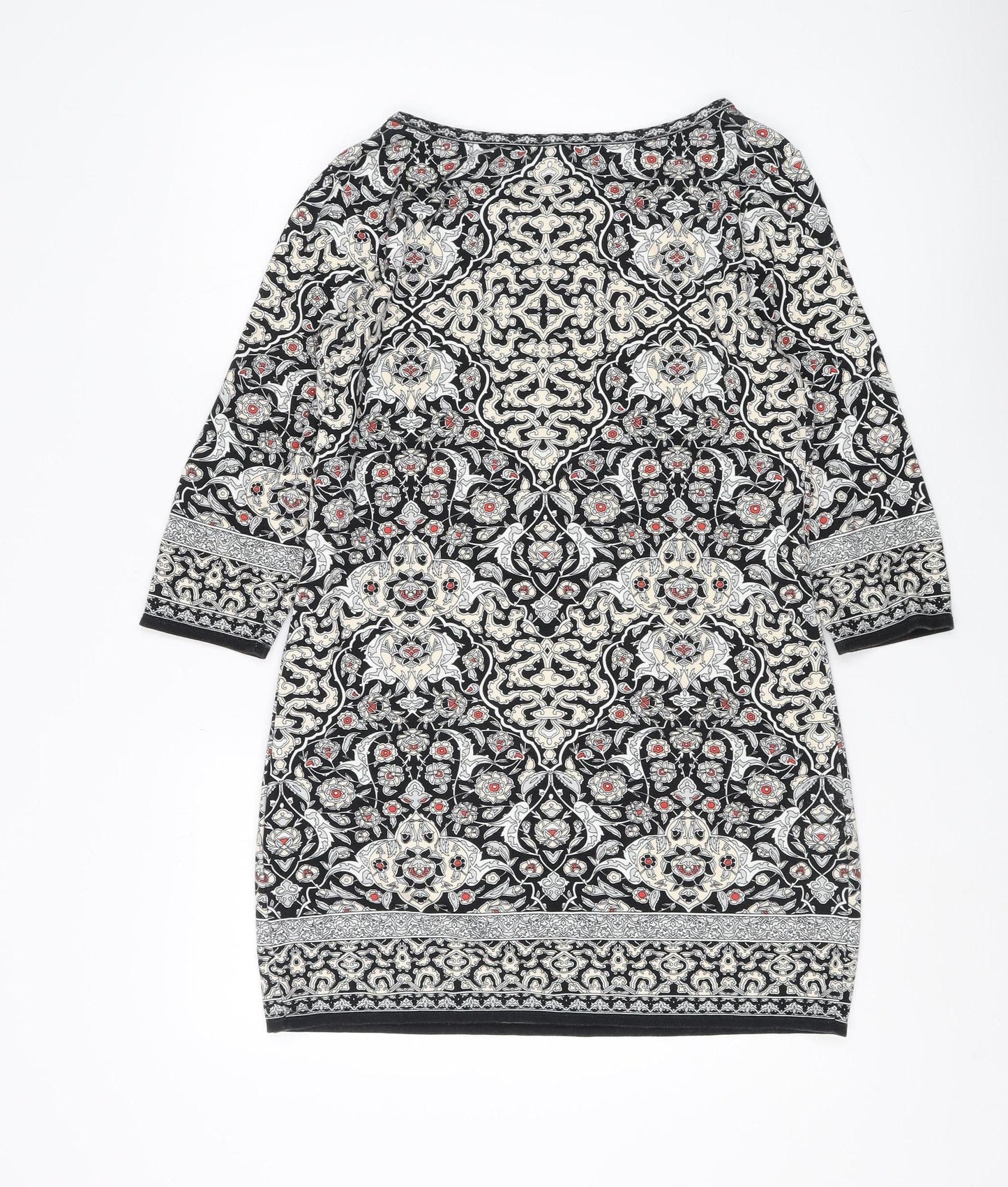 Max Studio Women's Black Geometric Tunic, Size M