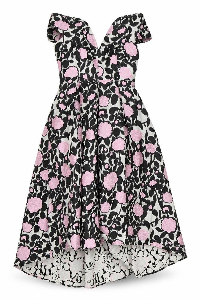 Front view of ASOS Women's Multicoloured Fit & Flare Dress, size 10