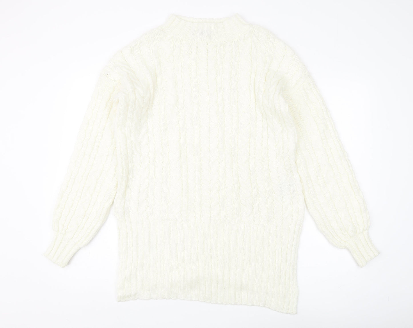 Next Women's White Cable-Knit Pullover Jumper, Size S