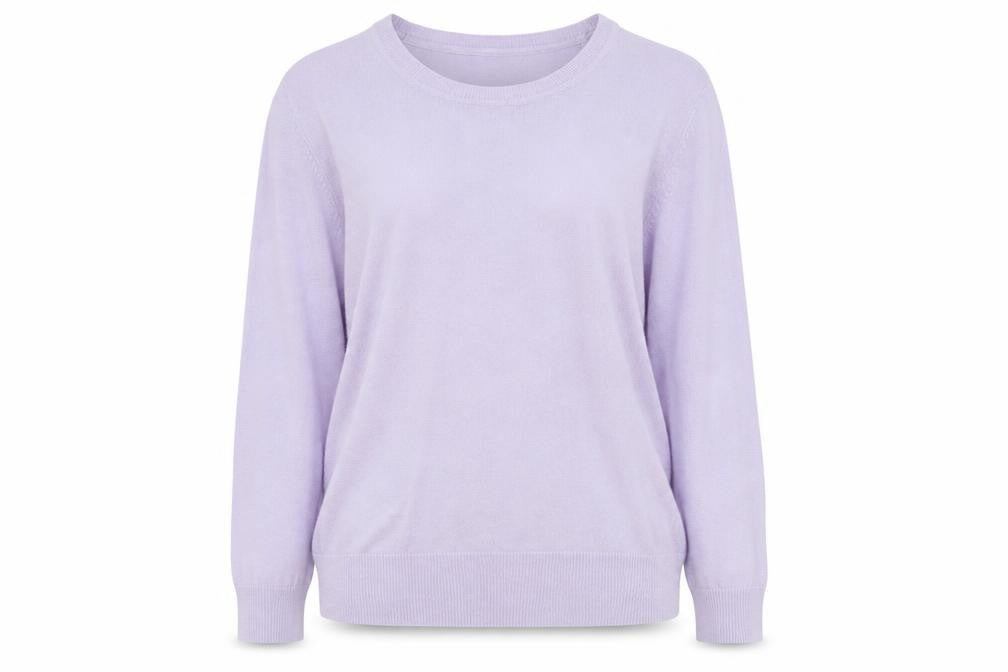 Bonmarché Women's Purple Crew Neck Jumper Size 14