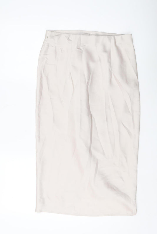 Rachel Zoe Women's Ivory Midi Wrap Skirt in M Size