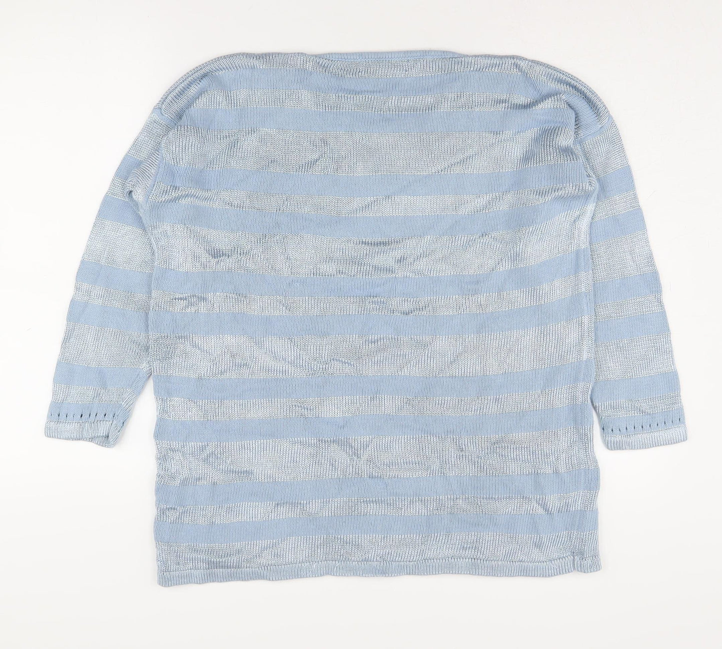 Richards Women's Blue Striped Pullover Jumper L
