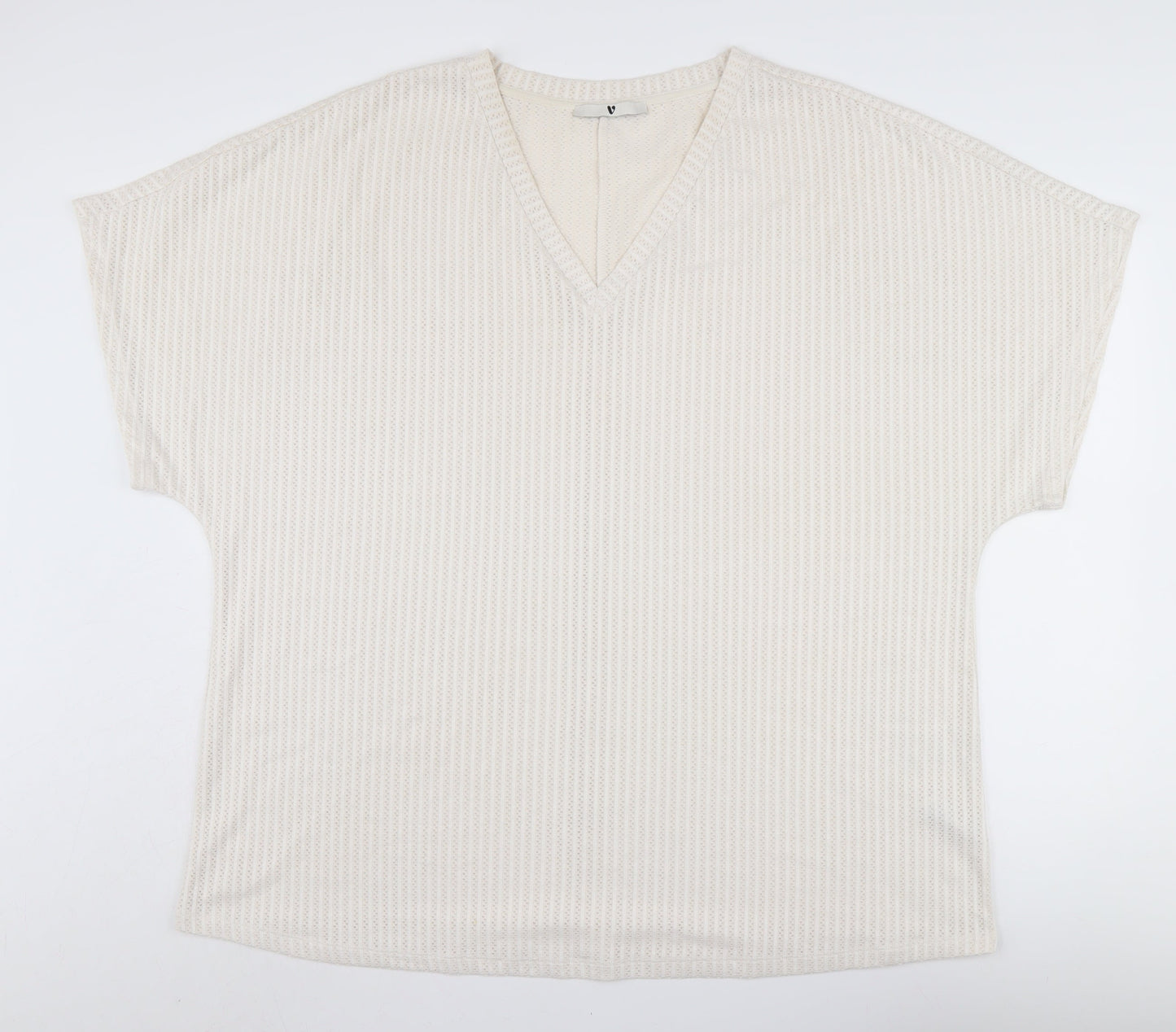 By Very Women's Beige V-Neck Blouse Size 20