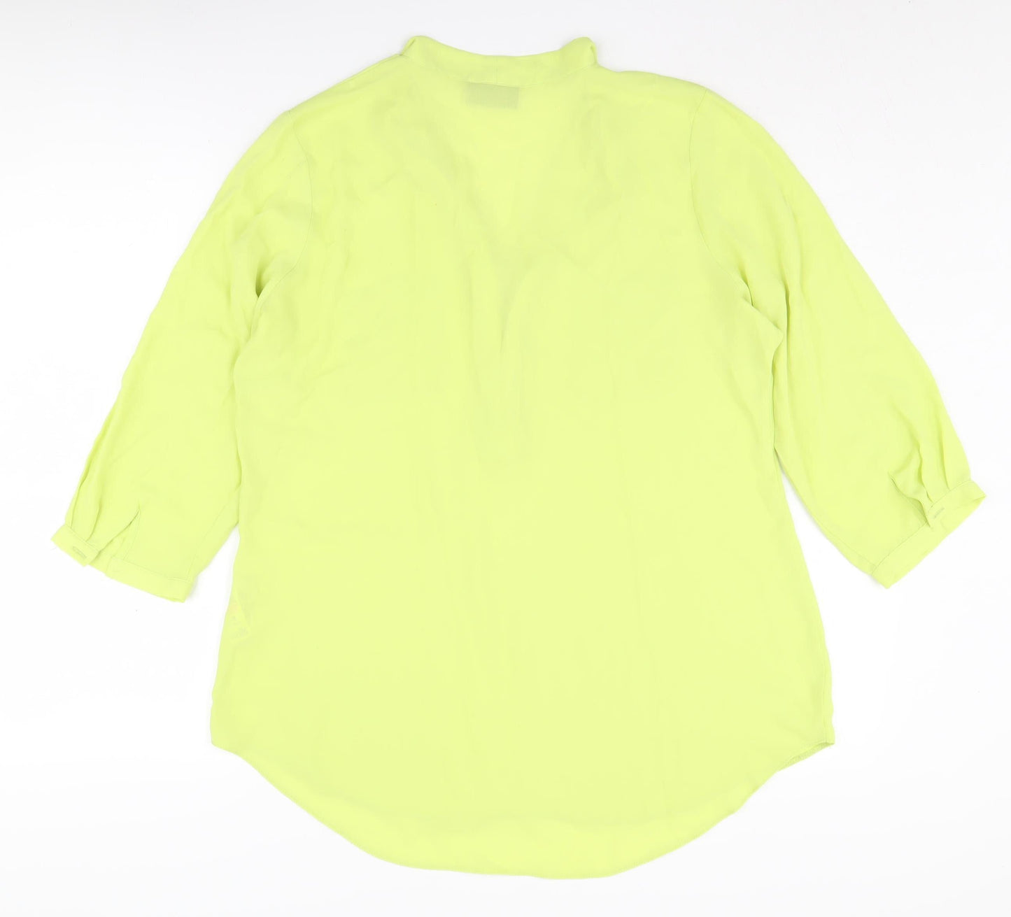 Wallis Women's Yellow 3/4 Sleeve Blouse - Size M