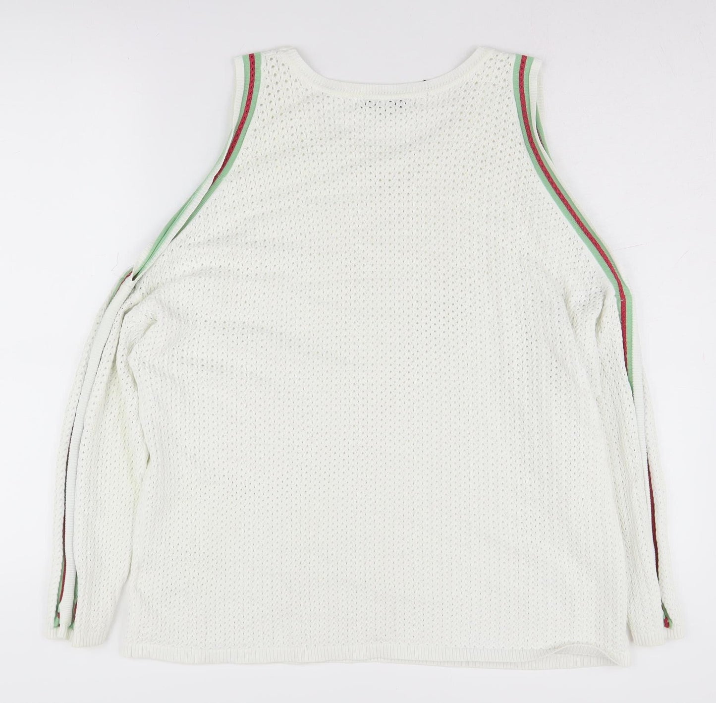 Next Women's White Sleeveless Pullover Jumper Size 16