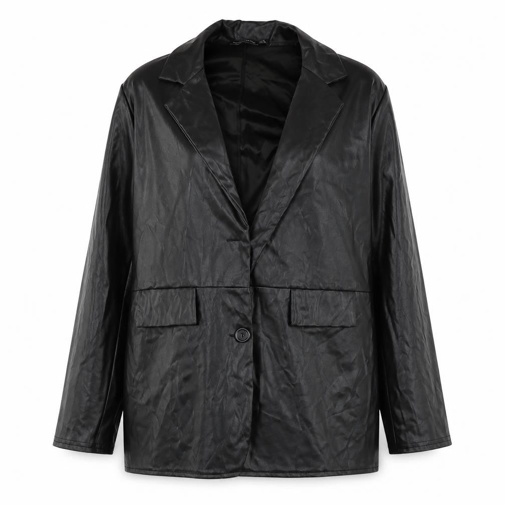 PRETTYLITTLETHING Women's Black Long Blazer Size 10