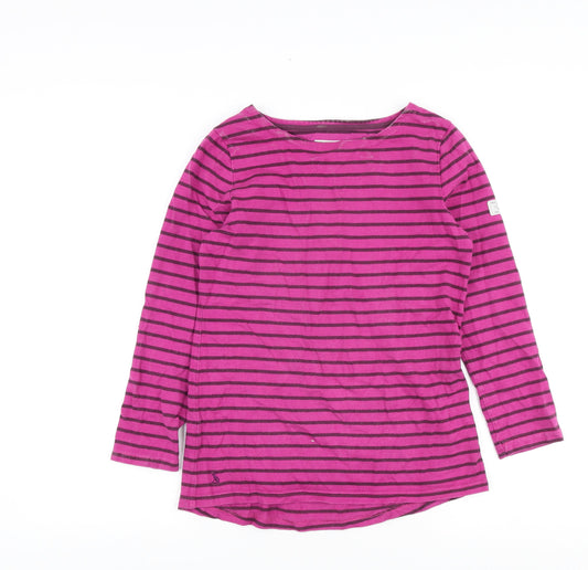 Joules Women's Purple Striped Long Sleeve T-Shirt