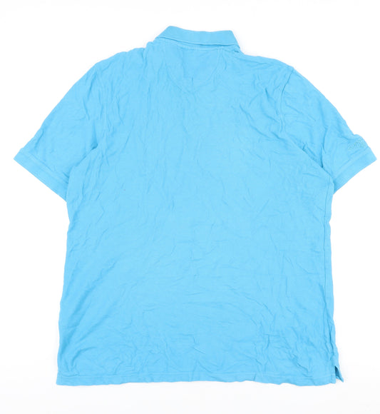Glenmuir Men's Blue Polo Shirt Medium Short Sleeve Cotton